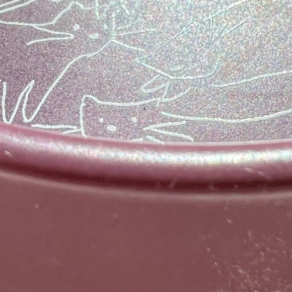 artfully playful cat bowl-exposed colored clay stoneware base w/decal art-NWOT - Picture 4 of 9